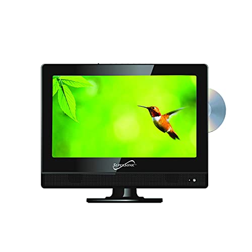 SC-1312 LED Widescreen HDTV & Monitor 13.3", Built-in DVD Player with HDMI, USB, SD & AC/DC Input: DVD/CD/CDR High Resolution and Digital Noise Reduction