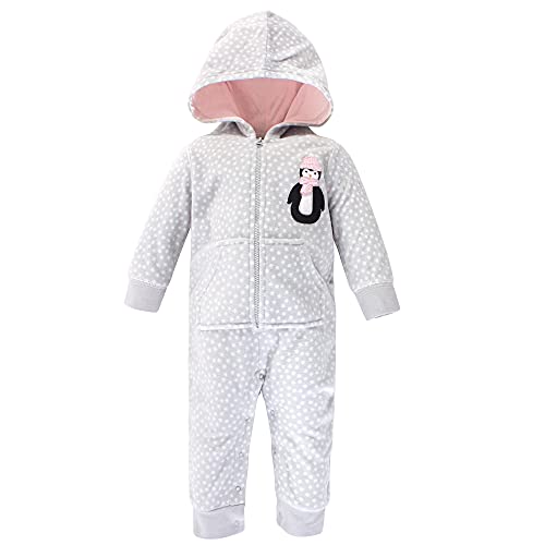 Uni   and Toddler Fleece Jumpsuits, Coveralls, and Playsuits Pink Penguin , 0-3 Months