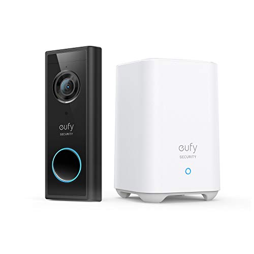 , Video Doorbell (Battery-Powered) Kit, 2K Resolution, 180-Day Battery Life, Encrypted Local Storage, No Monthly Fees, HomeBase with High-Power Wi-Fi and Built-in Storage