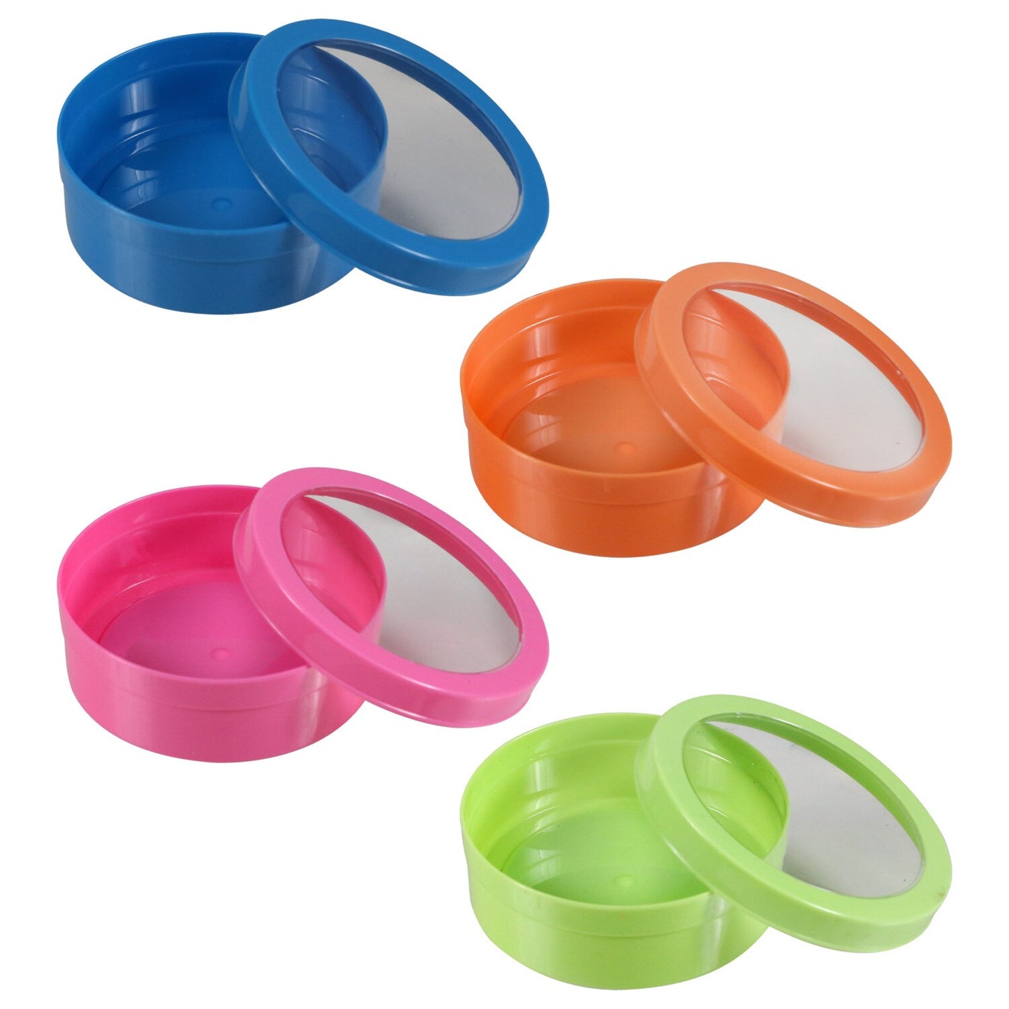 Jot Magnetic Round Plastic Containers, 3.75 in. (Pack of 24)