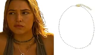 White Bead Choker Necklace Inspired by Sarah Cameron