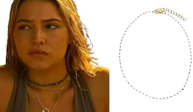 White Bead Choker Necklace Inspired by Sarah Cameron