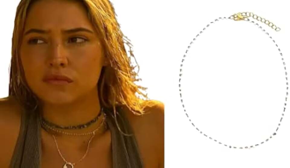 White Bead Choker Necklace Inspired by Sarah Cameron