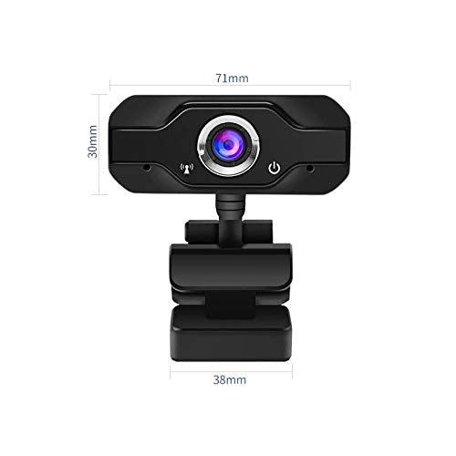PC Webcam, 1080P Full HD Webcam USB Desktop & Laptop Webcam Live Streaming Webcam with Microphone Widescreen HD Video Webcam 90-Degree Extended View for Video Calling (HD Webcam) (Black)