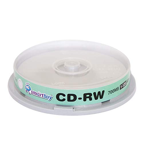 10 Pack CD-RW 1-12X 700MB/80Min High Speed Branded Logo Rewritable Blank Data Media Disc