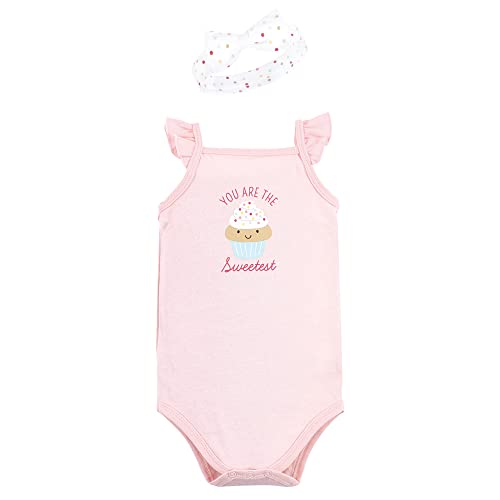Sleeveless Bodysuit and Headband Set, Sweetest Cupcake, 0-3 Months