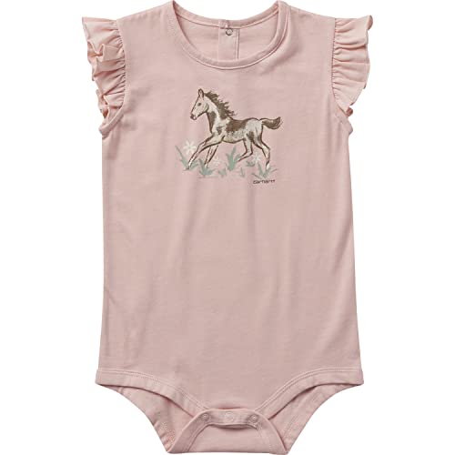 Baby Girls' Short-Sleeve Day on The Farm Bodysuit, Strawberry Cream, 6 Months