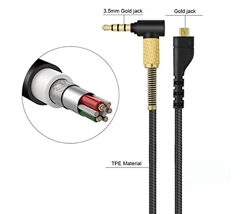 '-1.5M Arctis 7 Audio Headset Gaming Headset Cable Compatible with SteelSeries Arctis 7 Arctis 5 Arctis 3 Arctis Pro Wireless Gaming Headset (Black)