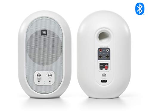 1 Series 104-BT Compact Desktop Reference Monitors with Bluetooth, White, Sold as Pair, 4.5-inch Speaker (JBL104-BT-WH)