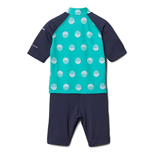 Baby Sandy Shores Sunguard Suit, Electric Turquoise Sundaze/Nocturnal, 3/6