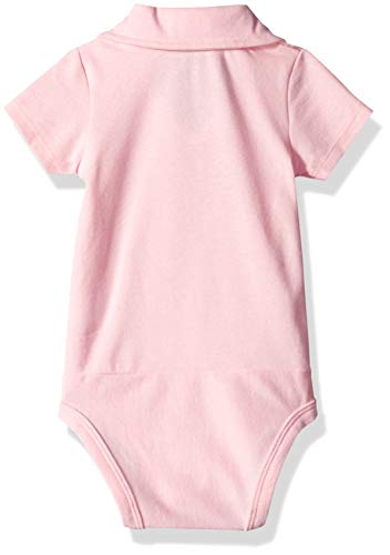 Ultimate Baby Flexy 2 Piece Set (Pant with Short Sleeve Polo Bodysuit), Light Pink Stripe, 0-6 Months