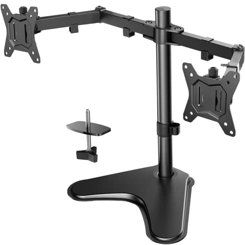 Dual monitor stand for 13 to 32 inch screens