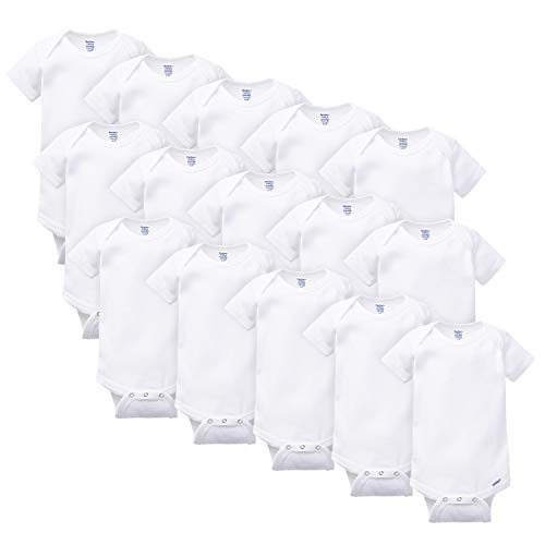 Baby 15 Piece Onesies Bodysuit Multi Size Pack, White, (0-3M, 3-6M, 6-9M)