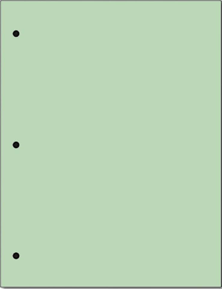 Green 20 lb. Color Paper with 3-Hole Punch, 500 Sheets