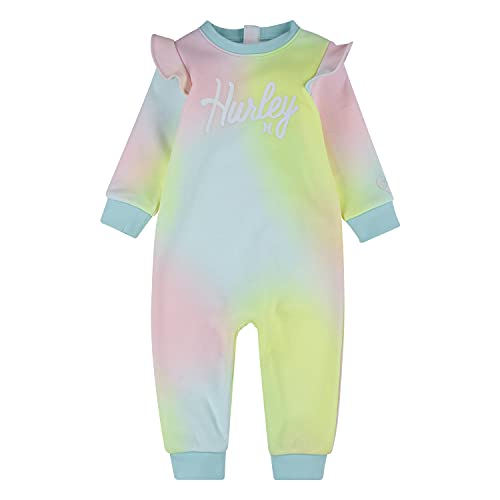 Baby Girls' Long Sleeve Coverall, Mint Candy, 6M