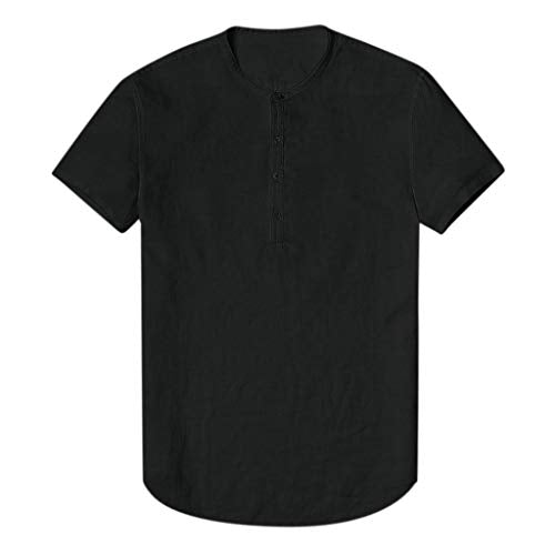 Men's t-Shirts Graphic Men‘s Long Sleeve Lattice Plaid Painting Patchwork Large Size Top Blouse Shirts(Black,XXX-Large)
