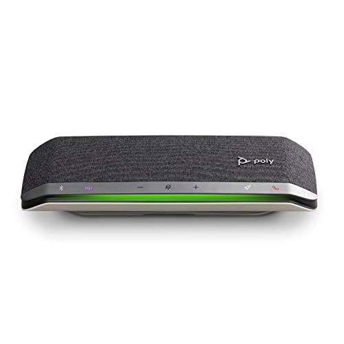 '- Sync 40 Smart -Speakerphone (Plantronics) - Flexible Work Spaces - Connect to PC/Mac via Combined USB-A/USB-C -Cable and Smartphones via -Bluetooth - Works with Teams (), Zoom & more