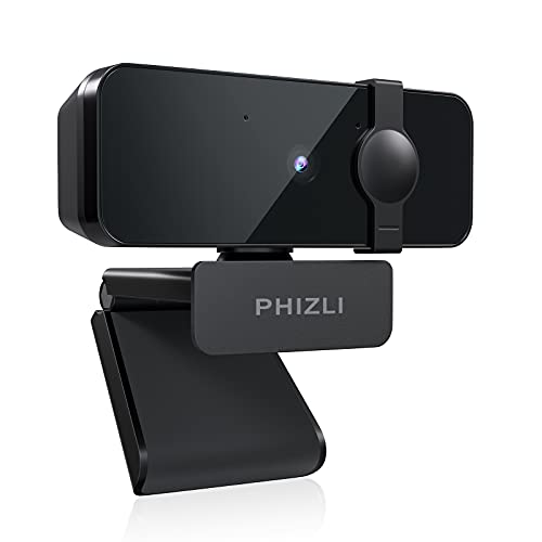 Webcam with Microphone 1080P,Web Camera HDwith Privacy Cover,Online Business Class USB Computer Webcams, Plug and Play, for Skype, Zoom, FaceTime, Hangouts,PC/Mac/Laptop/MacBook/Tablet - Black