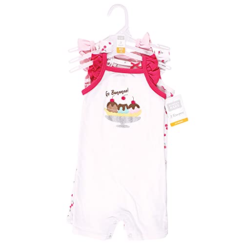 Uni   Cotton Rompers, Banana Split, 0-3 Months