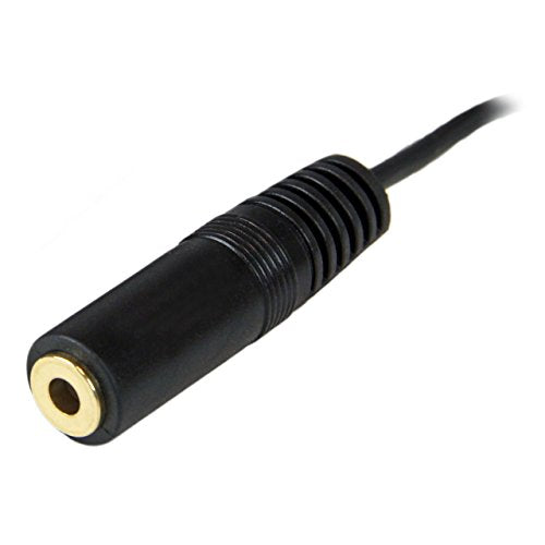 .com 12 ft. (3.7 m) 3.5mm Audio Extension Cable - PC Speaker Extension Audio Cable - Strain Relief - Black - Aux Cable (MU12MF)