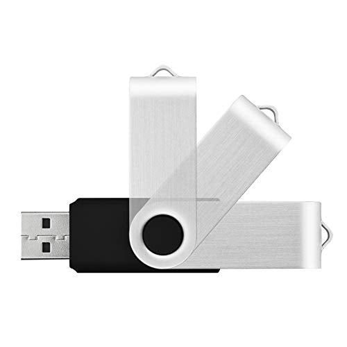 10 Pack 4GB Flash Drive 4gb USB 2.0 Flash Drives Keychain USB Drive Bulk Thumb Drive Swivel Memory Stick Black