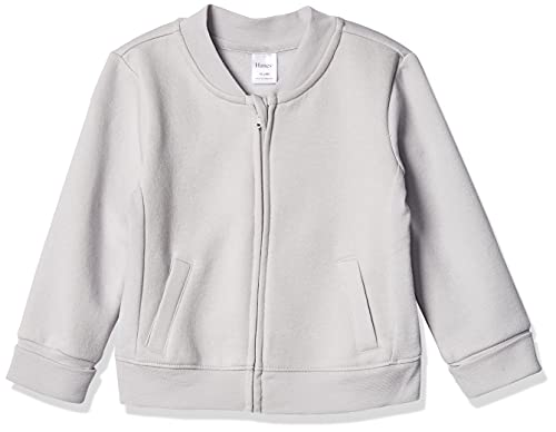 uni  baby Ultimate Zippin Fleece Jacket Sweater, Light Grey, 6-12 Months US