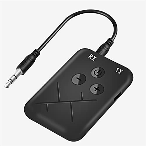 Bluetooth Receiver Transmitter 2 in 1 Stereo Wireless Aux Audio 3.5mm Jack Car Adapter (Color : As Shown, Size : One Size)
