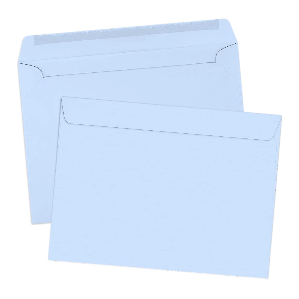 Baby Blue 9x12 Booklet Envelopes, 50 Pack
