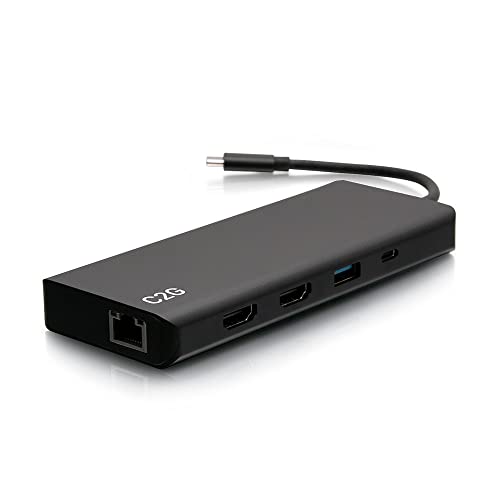 USB-C 9-in-1 Dual Display Docking Station with 60W Power Supply, HDMI, Ethernet, USB, 3.5mm Audio and Power Delivery up to 60W - 4K 30Hz (TAA Compliant)