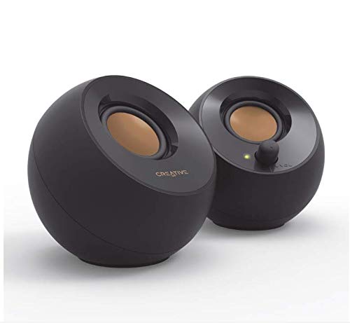 (Renewed) Pebble 2.0 USB-Powered Desktop Speakers with Far-Field Drivers and Passive Radiators for PCs and Laptops (Black)