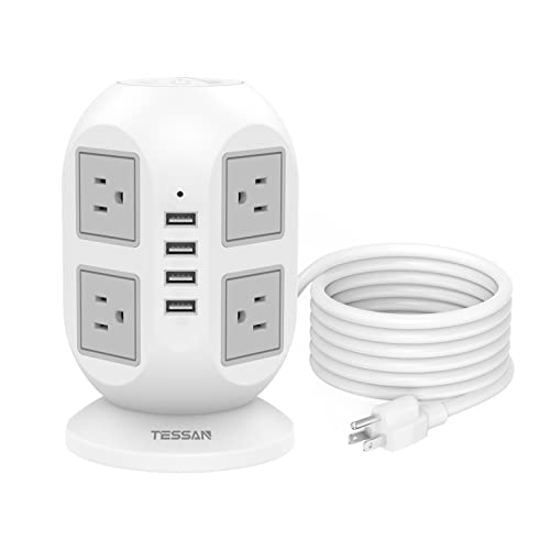 Power Strip Tower with 8 AC Outlets and 4 USB Ports