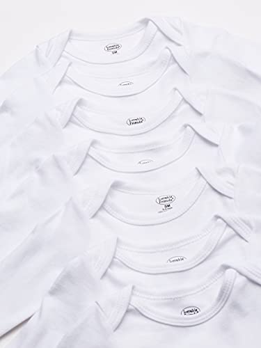 Uni  Baby Cotton Long-Sleeve Bodysuits, White 7-Pack, 0-3 Months
