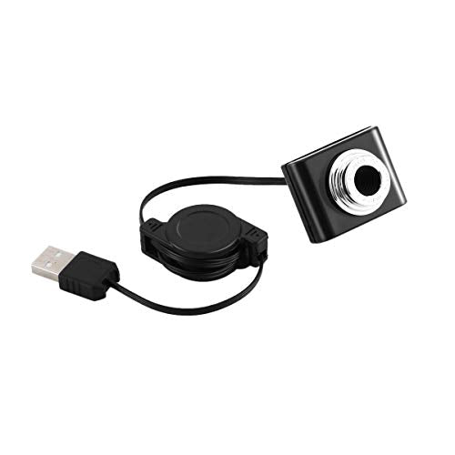 Mini Camera Mini Webcam High Definition Web Computer Camera Suitable for Desktop Laptop USB Convenient Plug and Play - Black (Mordern)