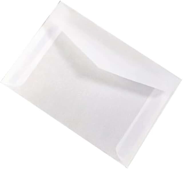 Semi-transparent sulfuric acid paper envelopes for cards and gifts