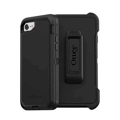 DEFENDER SERIES Case for iPhone SE (3rd and 2nd gen) and iPhone 8/7 - Retail Packaging - BLACK