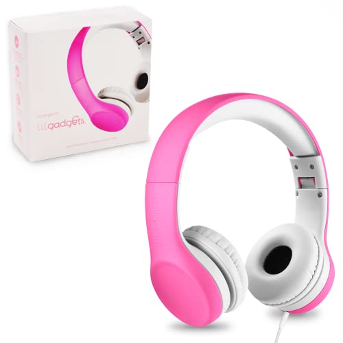 Connect+ Premium Kids Headphones with Microphone, Pink