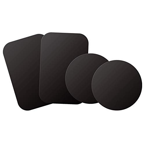 Mount Metal Plates with Adhesive, 4 Pack, Black