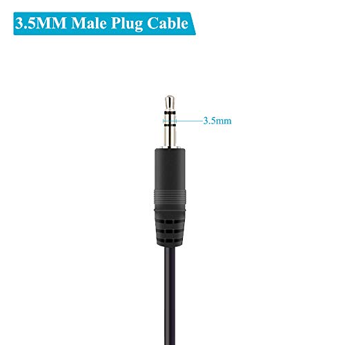 (2 Pack 6 ft) Replacement 3.5mm Male Plug to Bare Wire Open End TRS 3 Pole Stereo 1/8" 3.5mm Plug Jack Connector Audio Cable for Headphone Headset Earphone Cable Repair