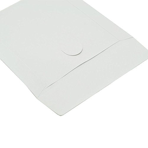 1,000 Pieces White Paper CD DVD Sleeves Envelope Holder with Clear Window and Flap, 80g Economy Weight.
