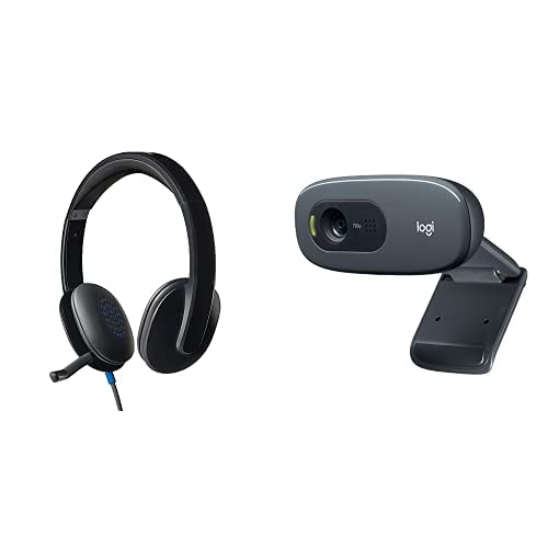 High-Performance USB Headset H540 for Windows and Mac, Skype & C270 Desktop or Laptop Webcam, HD 720p Widescreen for Video Calling and Recording