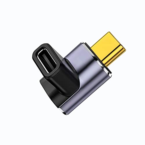 90 Degree USB-C Male to Female Adapter, 1 Pack