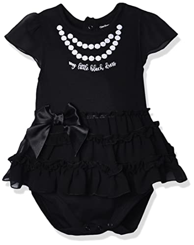 Baby Girls' Bodysuit with Tutu Skirt, Black Dress, 6-9 Months