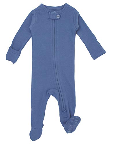 Uni  Baby  Zippered Footed Overall (0-3 Months, Slate)
