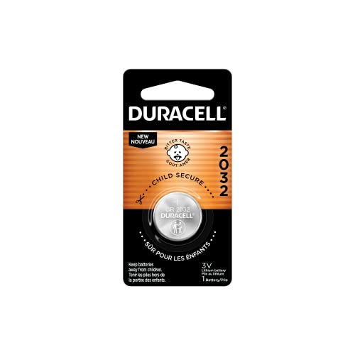 CR2032 3V Lithium Battery, Child Safety Features, 1 Count Pack, Lithium Coin Battery For Key Fob, Car Remote, Glucose Monitor, CR Lithium 3 Volt Cell