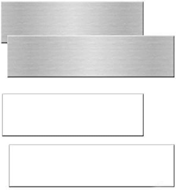 Aluminum Office Nameplates, 8" x 2", Pack of 10
