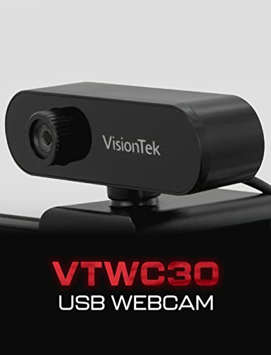 VTWC30 Premium Full HD (1080P 30FPS) Webcam, for Windows, Mac, Linux, & Chromebook, Computer Video Camera, Digital Dual Microphones, Manual Focus Lens, Privacy Cover, 83-Degree Viewing Angle