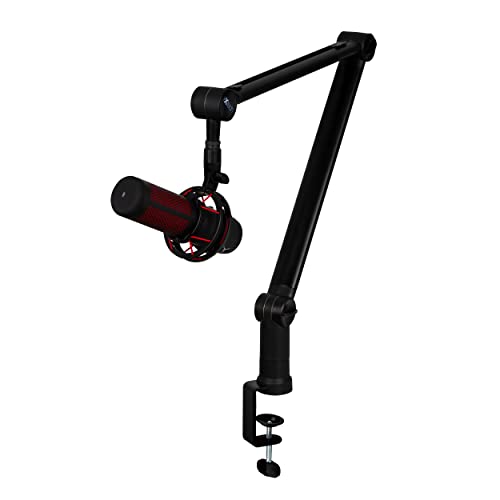 Microphone Boom Arm with Desk Mount, 360 Rotatable, Adjustable and Foldable Scissor Mounting for Podcast, Video Gaming, Radio and Studio Audio, Sturdy and Universal - Elegance Model