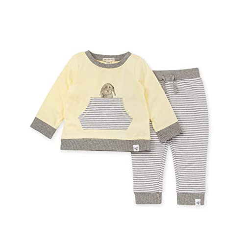 Burt s    boys Shirt Pant Set, Top   Bottom Outfit Bundle, 100   Cotton and Toddler Layette Set, Yellow, 3 Months US