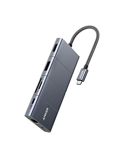 USB C Hub, PowerExpand 11-in-1 USB C Hub Adapter, with 4K@60Hz HDMI and DP, 100W Power Delivery, USB-C and 3 USB-A Data Ports, 1 Gbps Ethernet, 3.5mm Audio, microSD and SD Card Reader