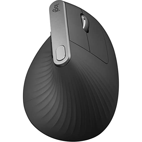 MX Vertical Wireless Mouse, ergonomic, rechargeable, graphite